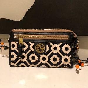 Spartina Black and White Wristlet/Clutch